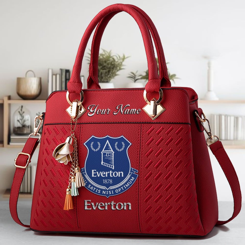 Everton F.C Logo Crossbody Zip Hand Bag With Tassel Custom Name For Women - Image 6