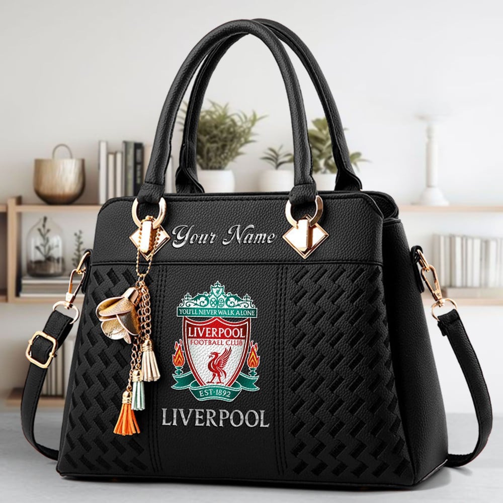 Liverpool Logo Crossbody Zip Hand Bag With Tassel Custom Name For Women - Image 2