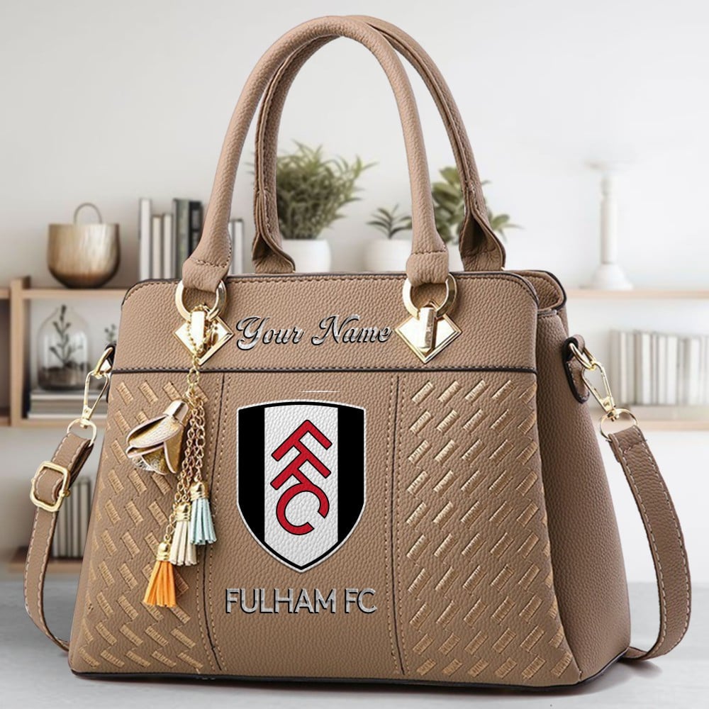 Fulham F.C Logo Crossbody Zip Hand Bag With Tassel Custom Name For Women - Image 3