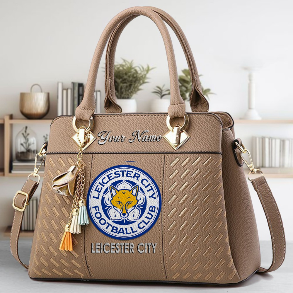 Leicester City Logo Crossbody Zip Hand Bag With Tassel Custom Name For Women - Image 3