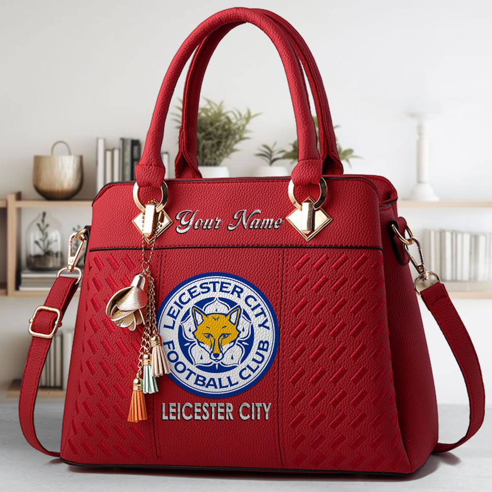 Leicester City Logo Crossbody Zip Hand Bag With Tassel Custom Name For Women - Image 6