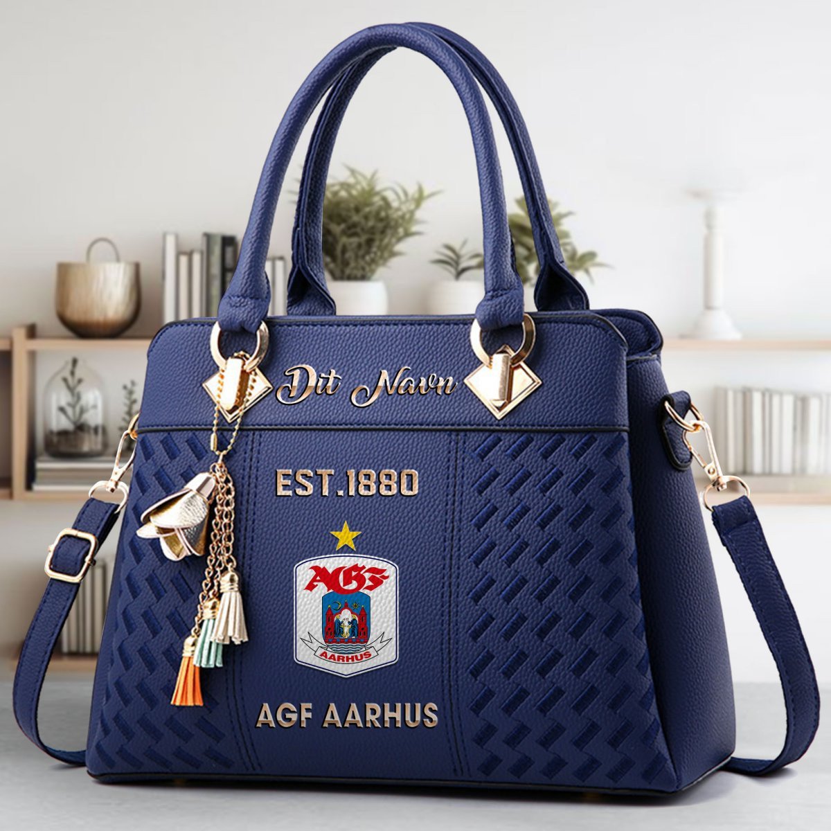 AGF Aarhus Crossbody Zip Handbag With Tassel Custom Name For Women - Image 3