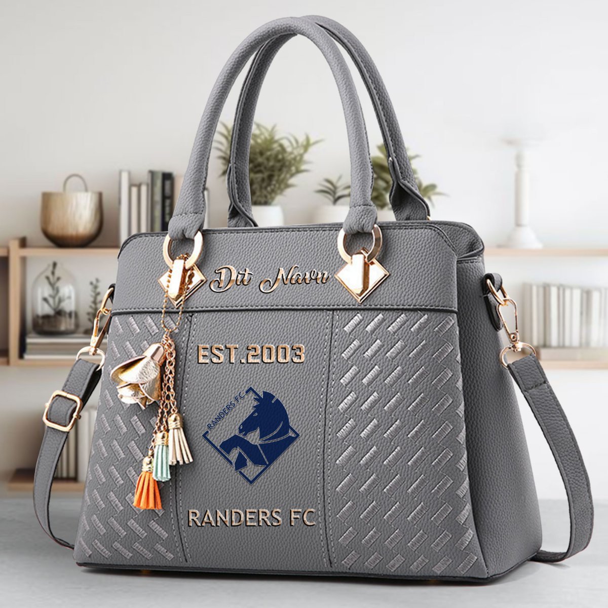 Randers FC Crossbody Zip Handbag With Tassel Custom Name For Women - Image 5