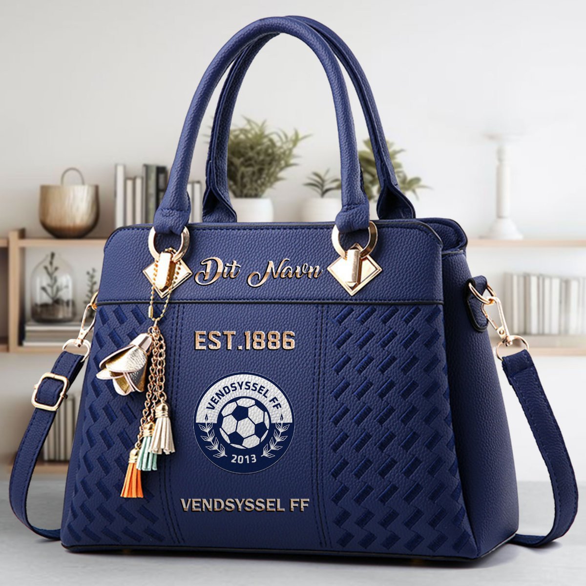 Vendsyssel FF Crossbody Zip Handbag With Tassel Custom Name For Women - Image 3