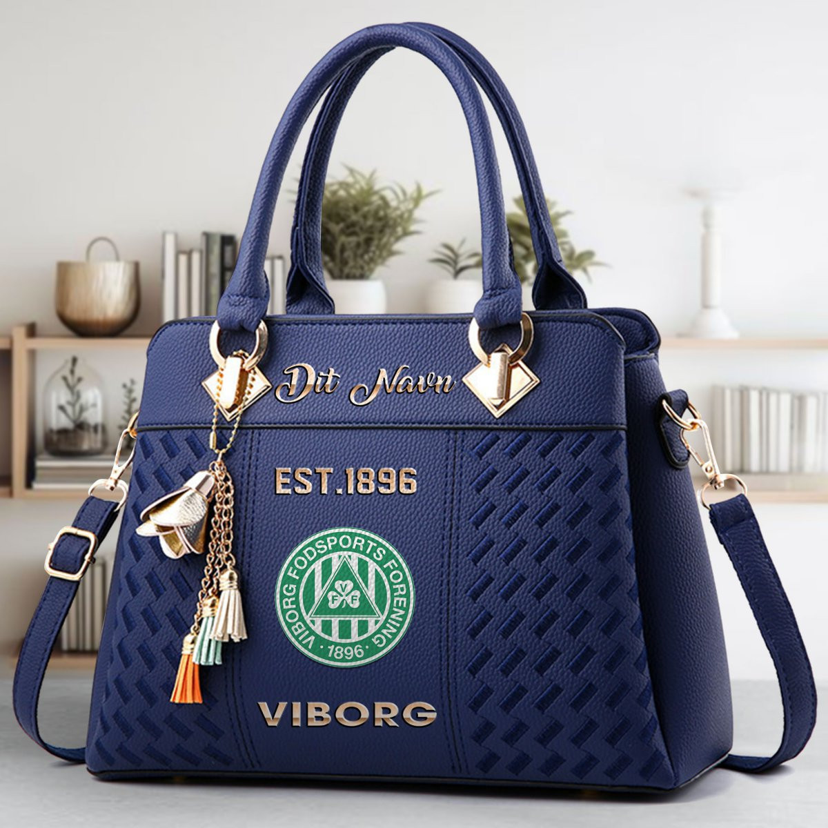 Viborg FF Crossbody Zip Handbag With Tassel Custom Name For Women - Image 3