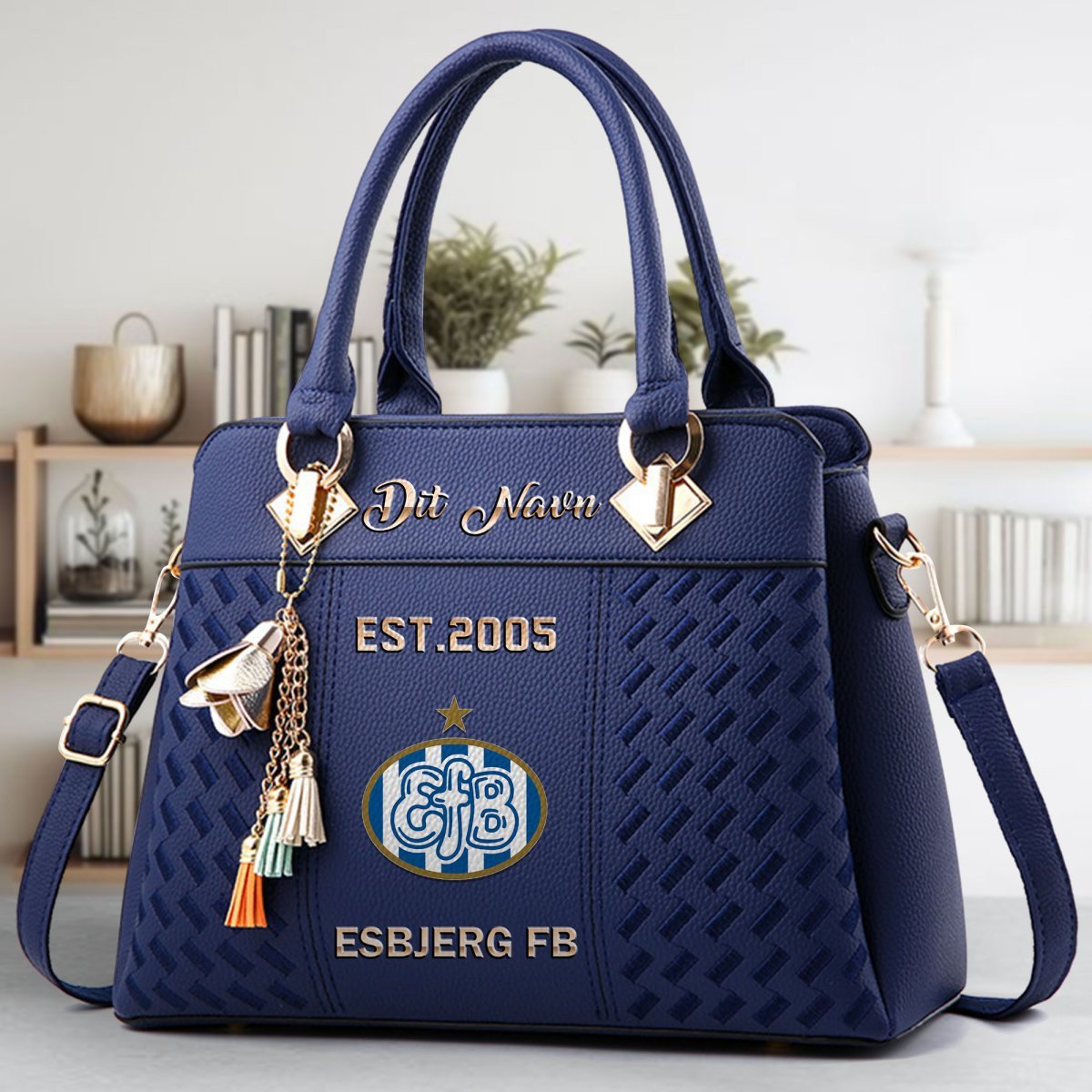 Esbjerg fB Crossbody Zip Handbag With Tassel Custom Name For Women - Image 3