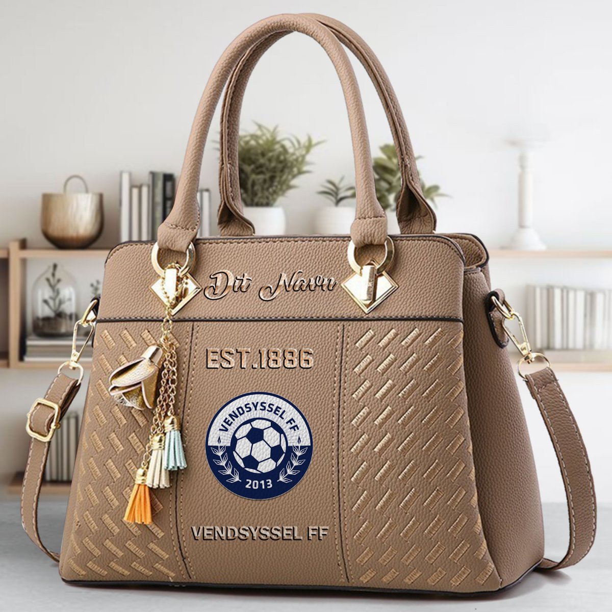 Vendsyssel FF Crossbody Zip Handbag With Tassel Custom Name For Women - Image 4