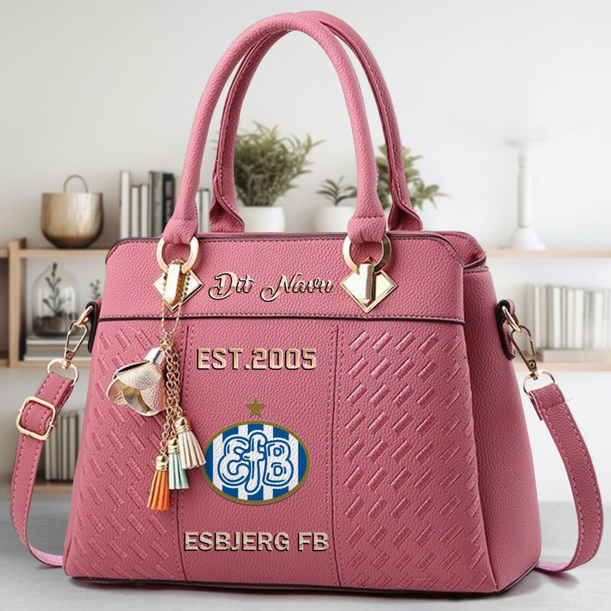 Esbjerg fB Crossbody Zip Handbag With Tassel Custom Name For Women - Image 6