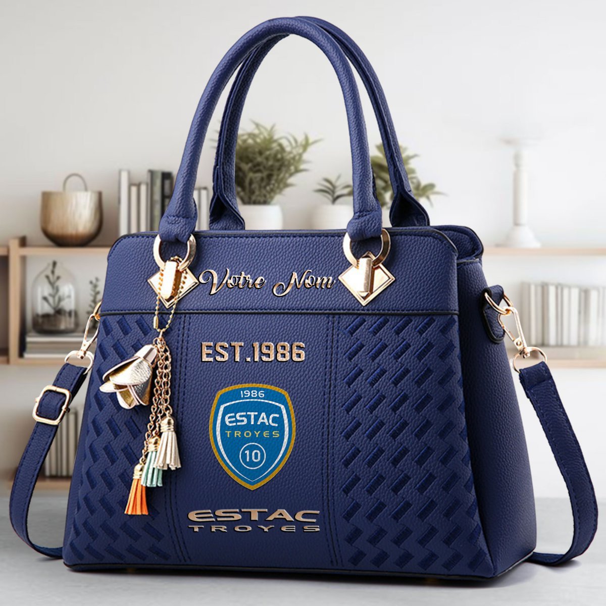 ESTAC Troyes Crossbody Zip Handbag With Tassel Custom Name For Women - Image 3