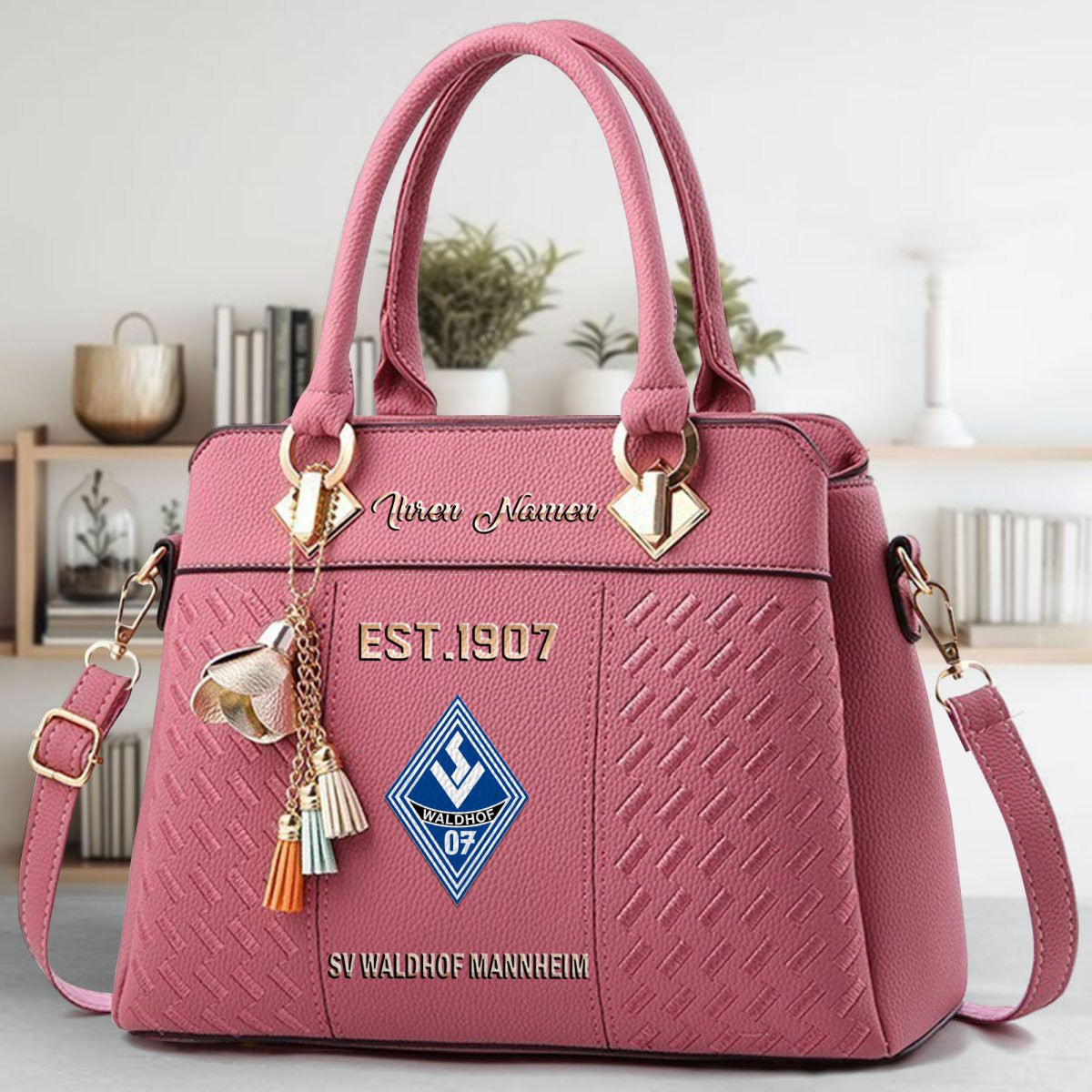 Waldhof Mannheim Crossbody Zip Handbag With Tassel Custom Name For Women - Image 6