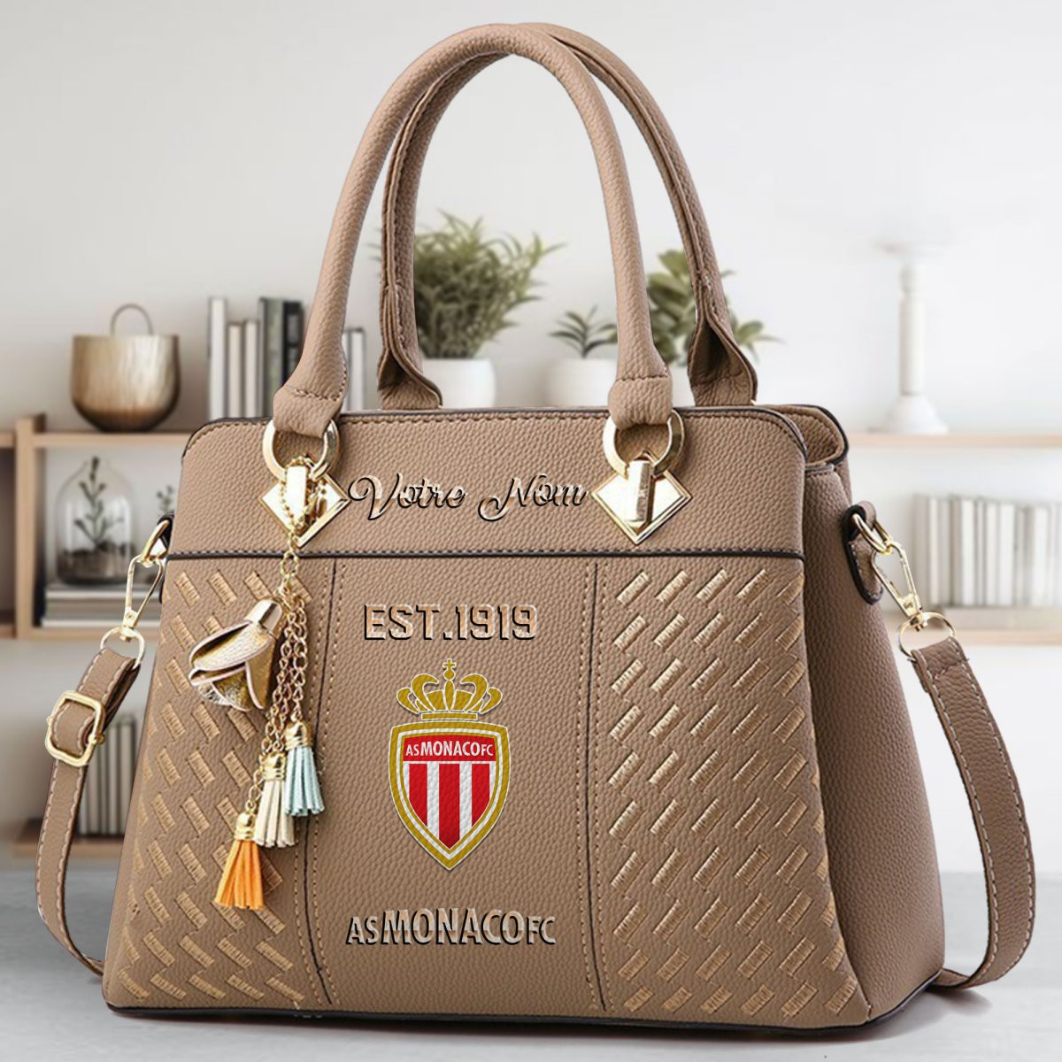 AS Monaco Crossbody Zip Handbag With Tassel Custom Name For Women - Image 4