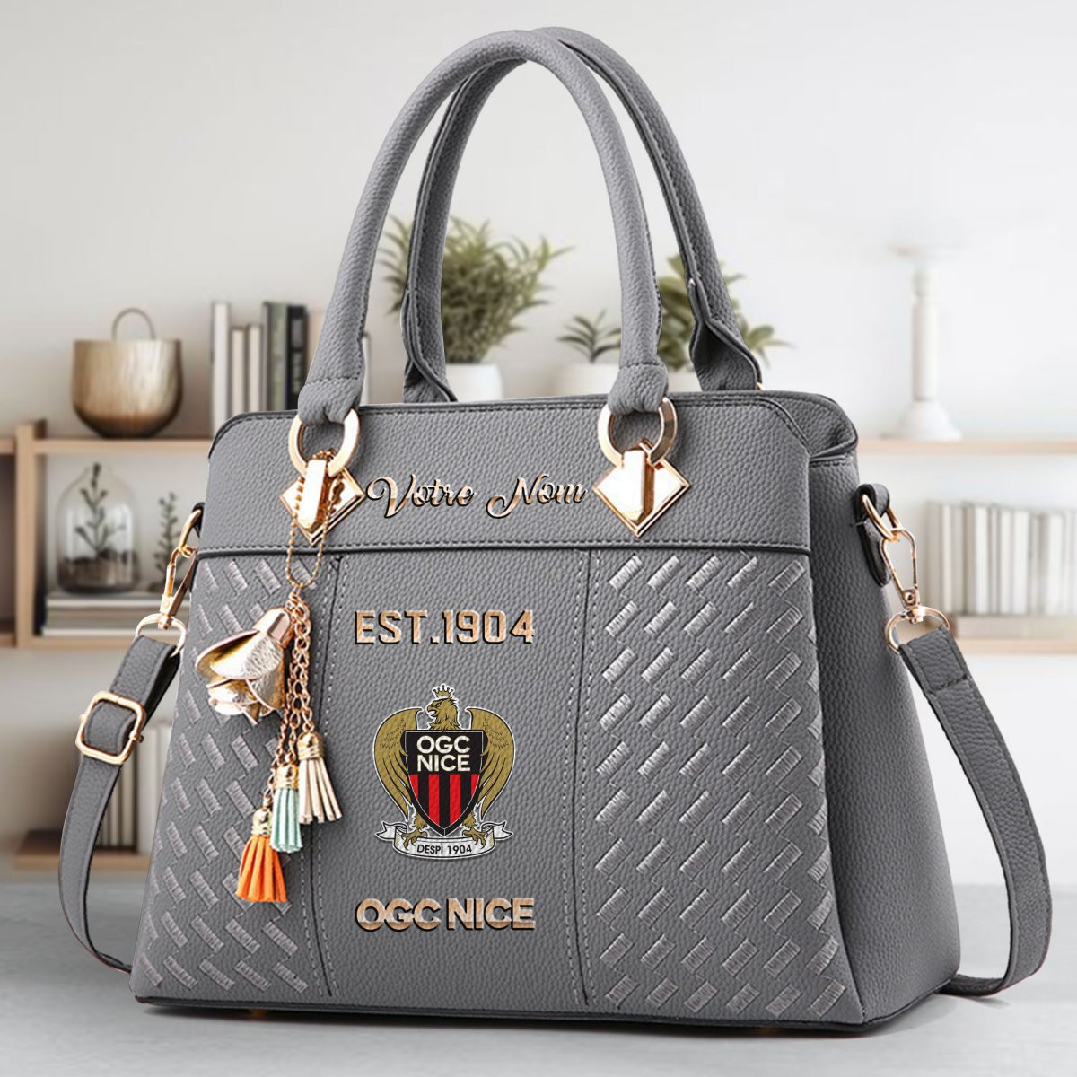 OGC Nice Crossbody Zip Handbag With Tassel Custom Name For Women - Image 5