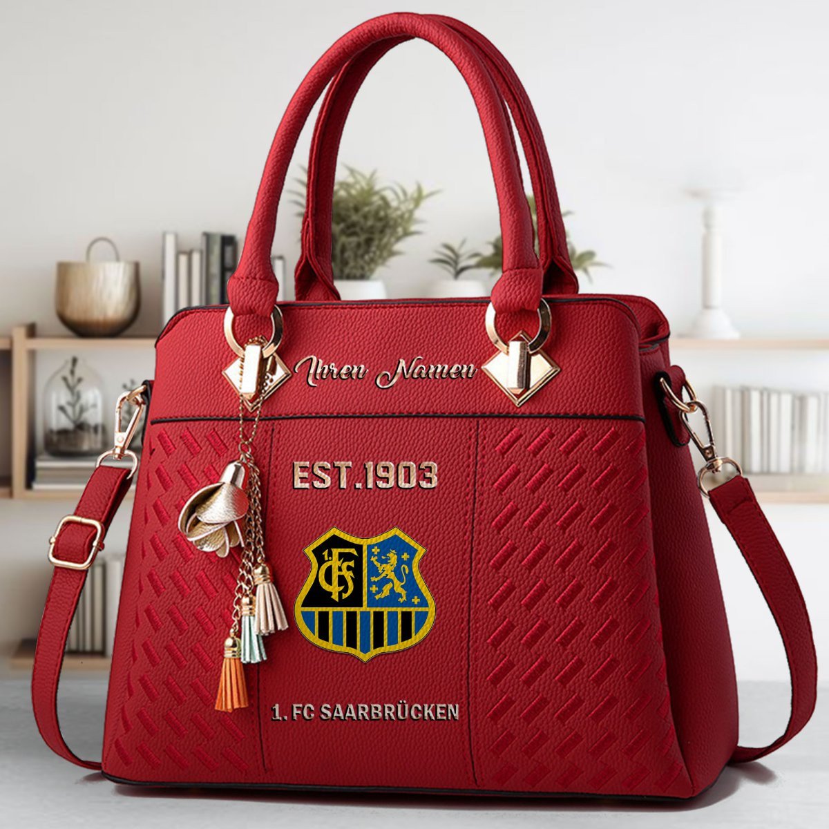 1. FC Saarbrucken Crossbody Zip Handbag With Tassel Custom Name For Women - Image 3