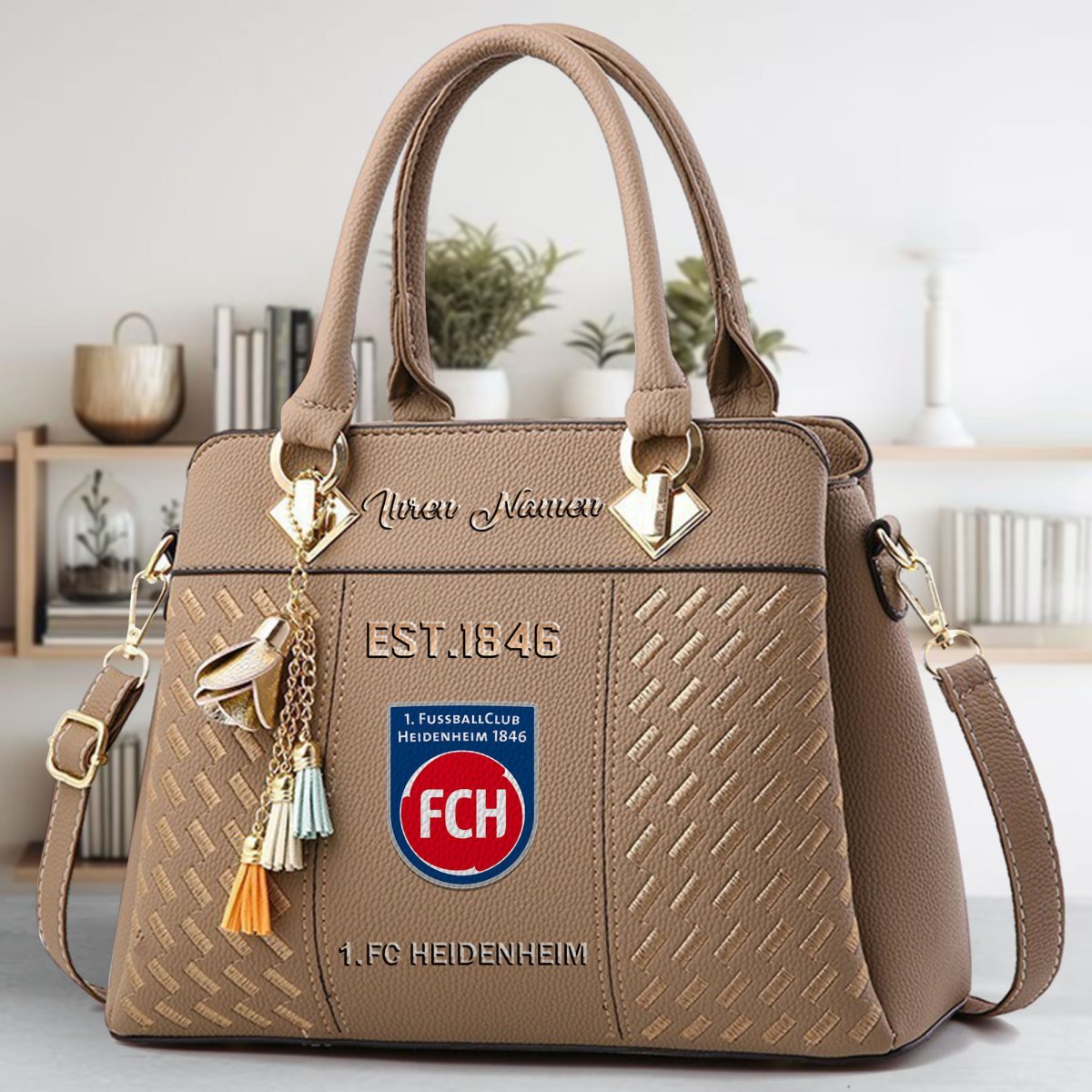 1. FC Heidenheim Crossbody Zip Handbag With Tassel Custom Name For Women - Image 4