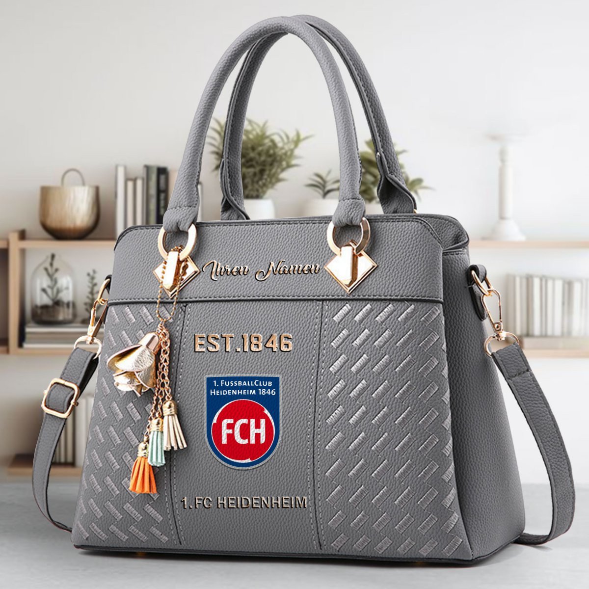 1. FC Heidenheim Crossbody Zip Handbag With Tassel Custom Name For Women - Image 5