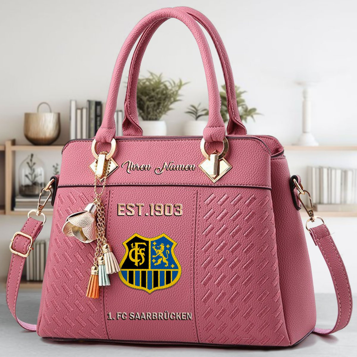 1. FC Saarbrucken Crossbody Zip Handbag With Tassel Custom Name For Women - Image 6
