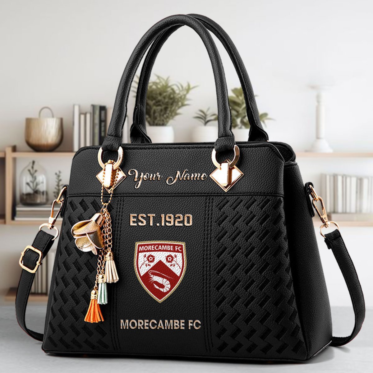 Morecambe Crossbody Zip Handbag With Tassel Custom Name For Women - Image 2