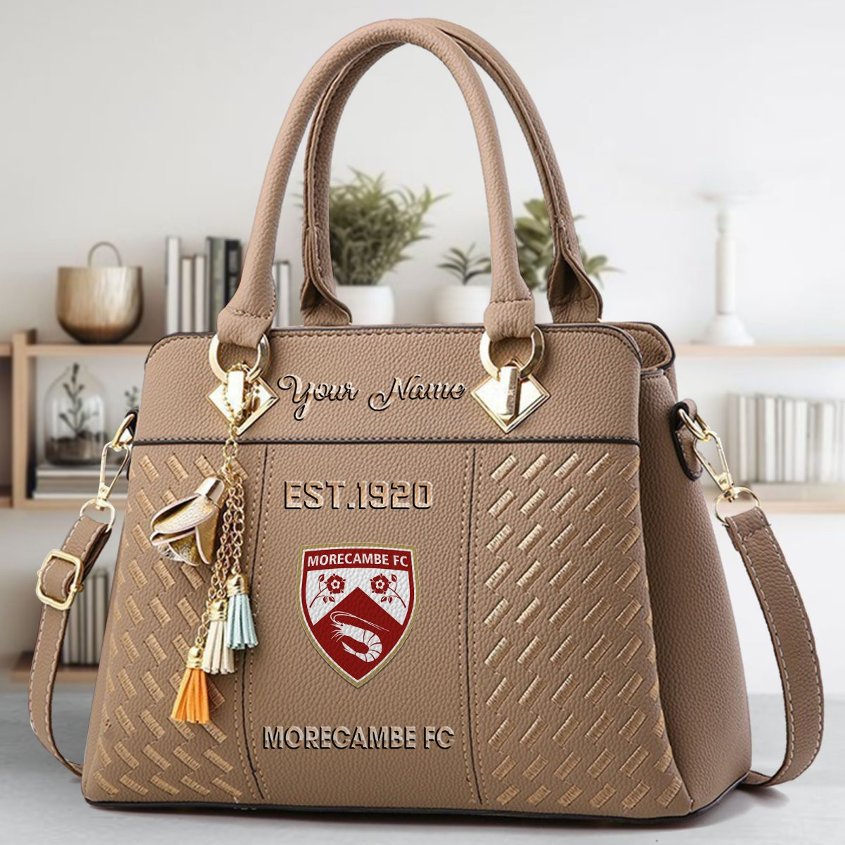 Morecambe Crossbody Zip Handbag With Tassel Custom Name For Women - Image 5