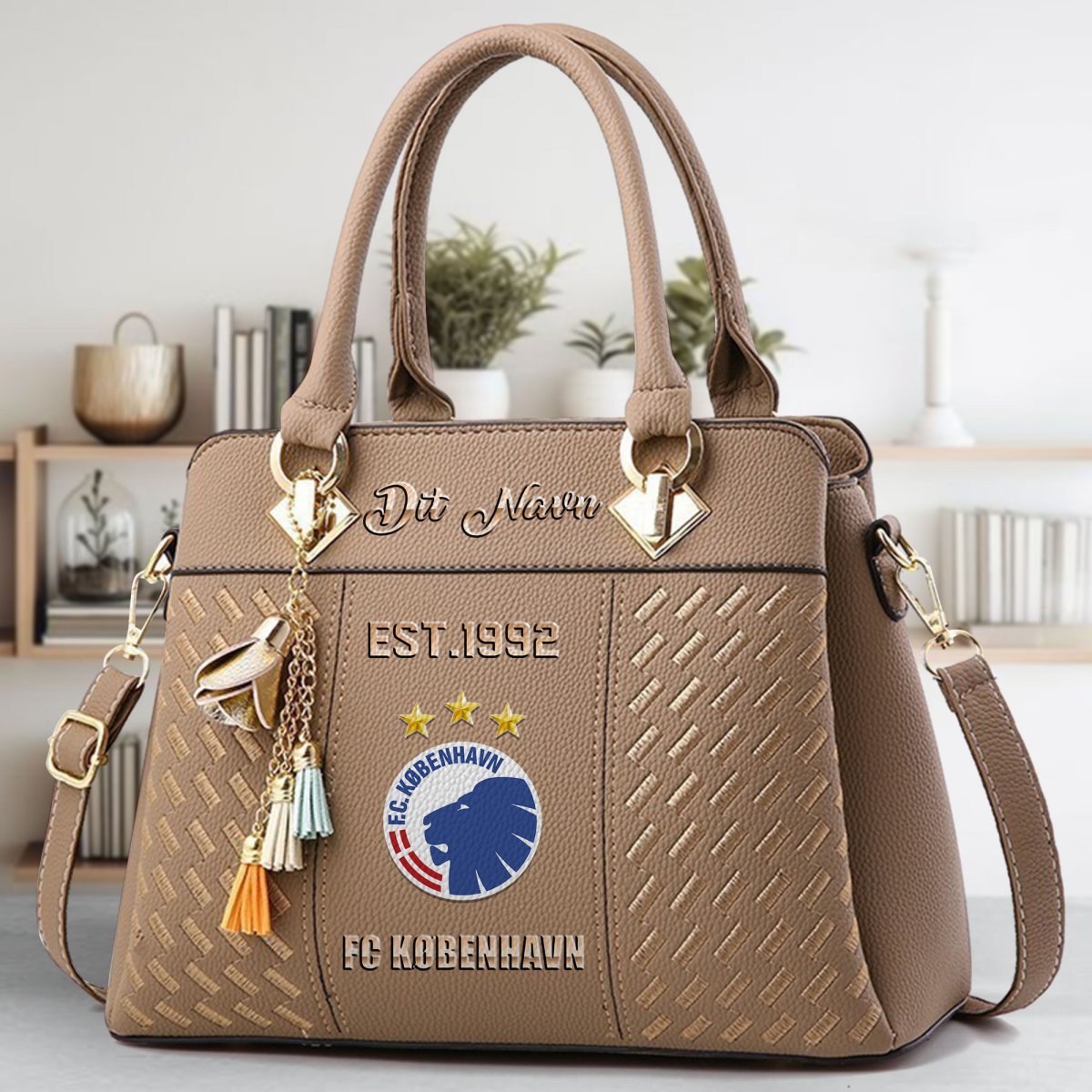 F.C. Kobenhavn Crossbody Zip Handbag With Tassel Custom Name For Women - Image 4