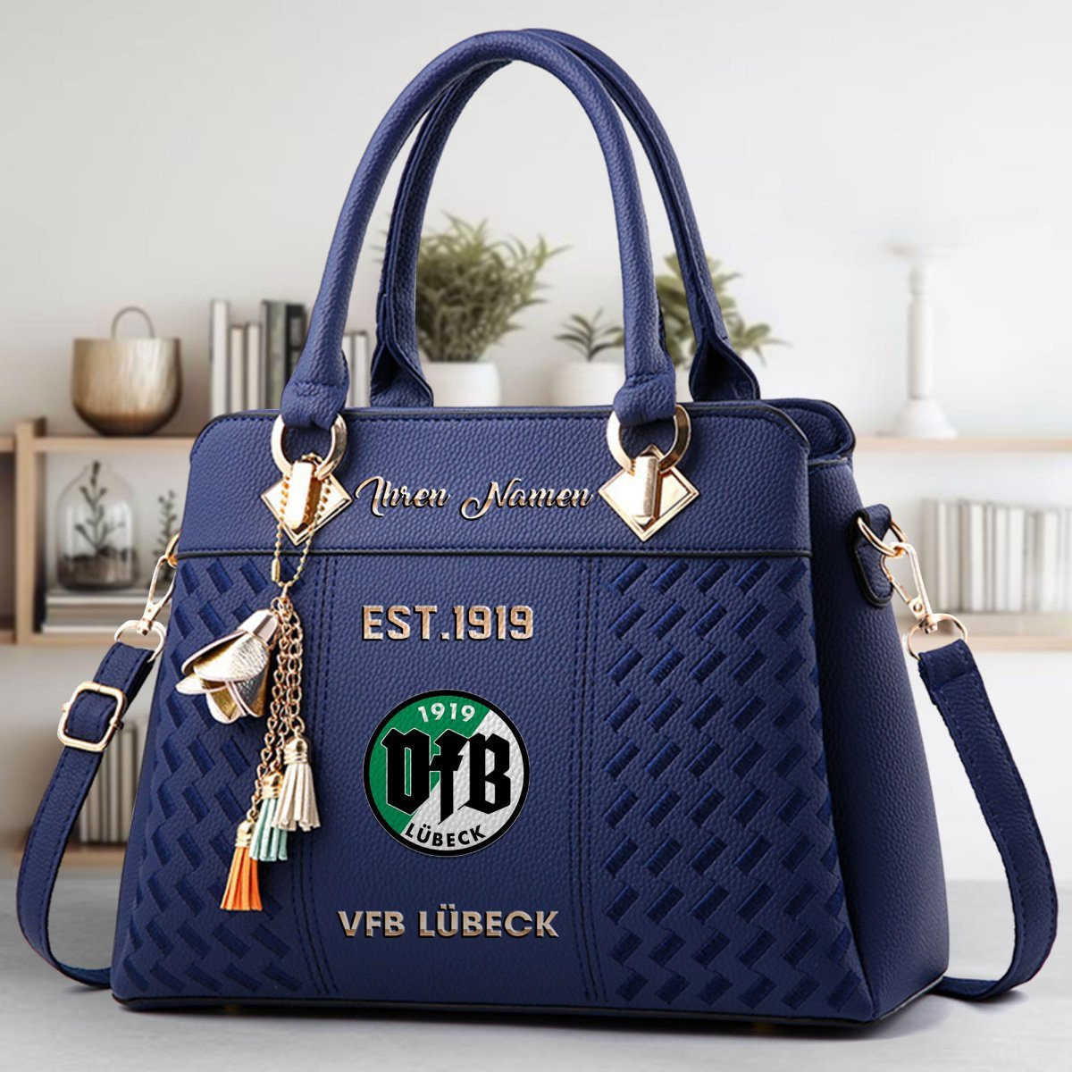 VfB Lubeck Crossbody Zip Handbag With Tassel Custom Name For Women - Image 4