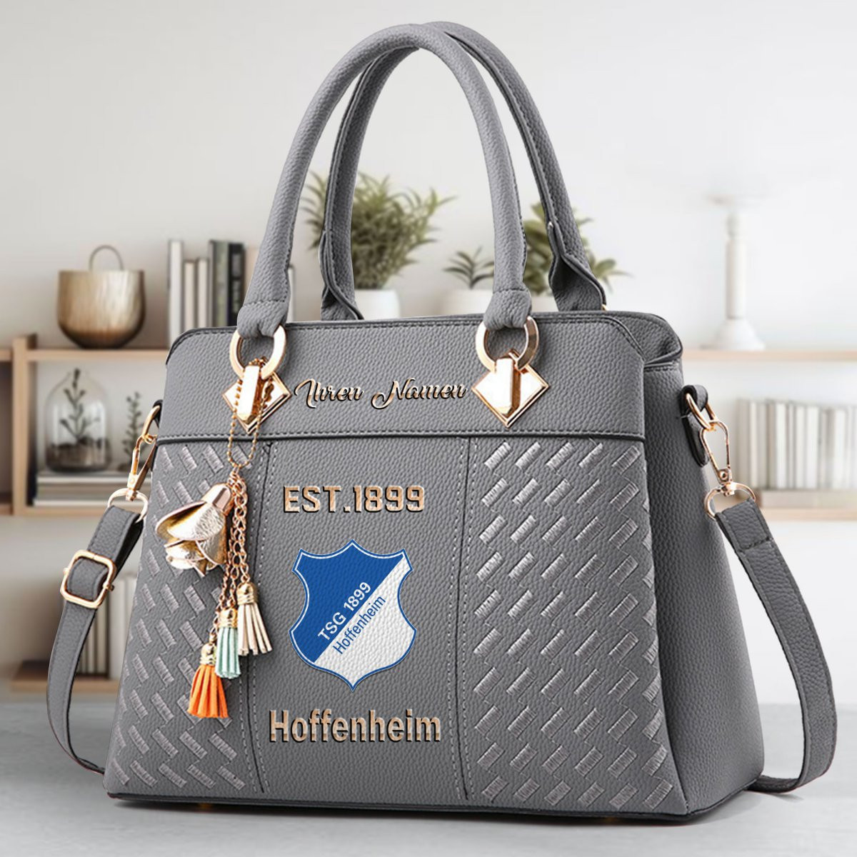TSG Hoffenheim Crossbody Zip Handbag With Tassel Custom Name For Women - Image 5