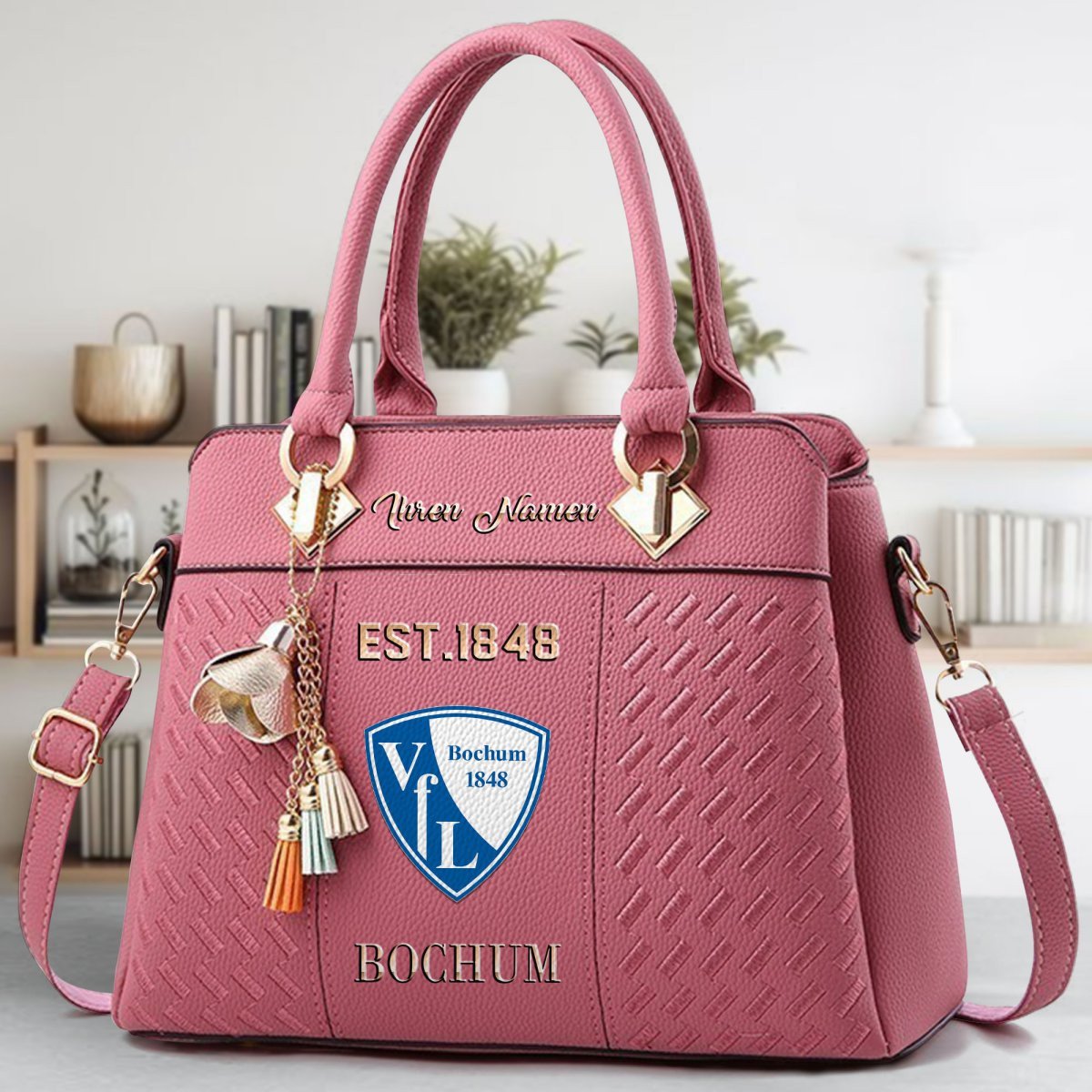 VfL Bochum Crossbody Zip Handbag With Tassel Custom Name For Women - Image 6
