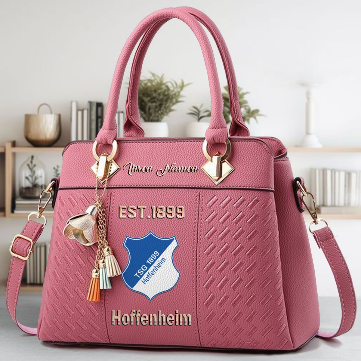 TSG Hoffenheim Crossbody Zip Handbag With Tassel Custom Name For Women - Image 6
