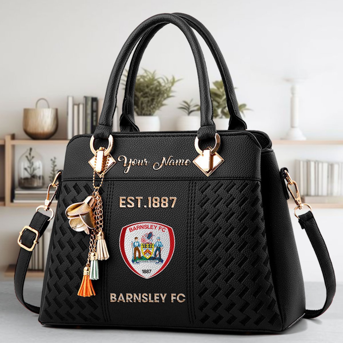 Barnsley Crossbody Zip Handbag With Tassel Custom Name For Women - Image 2
