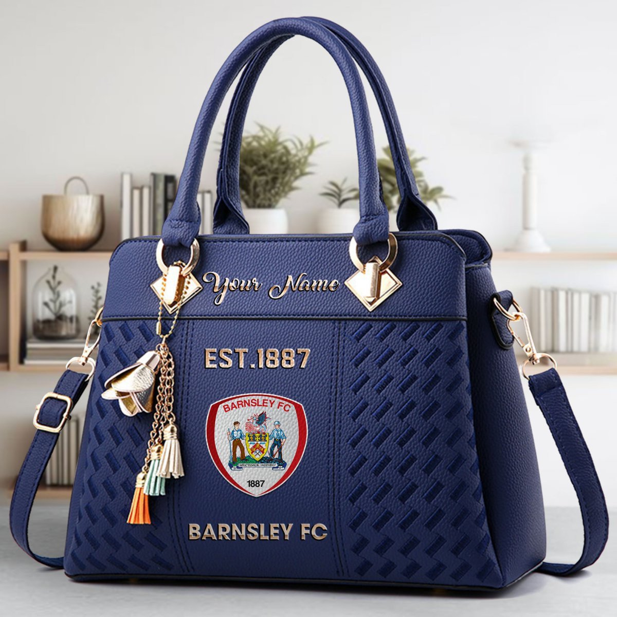 Barnsley Crossbody Zip Handbag With Tassel Custom Name For Women - Image 3