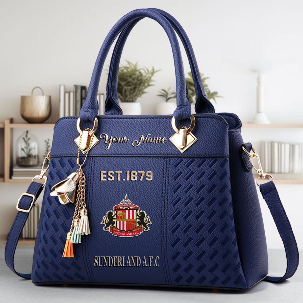 Sunderland Crossbody Zip Handbag With Tassel Custom Name For Women - Image 3