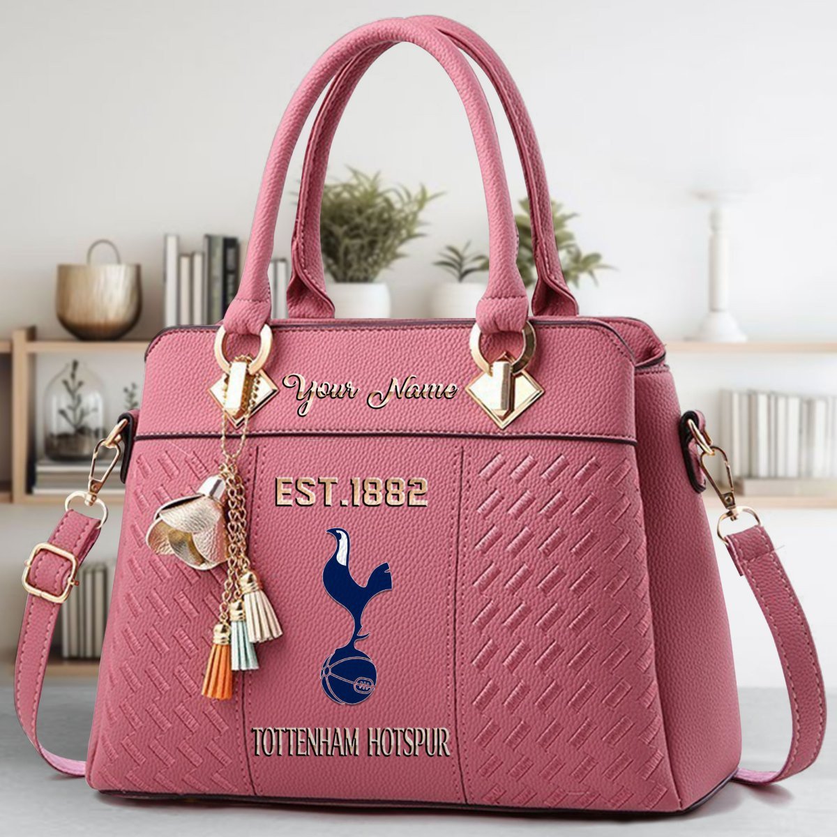 Tottenham Hotspur Crossbody Zip Handbag With Tassel Custom Name For Women - Image 6