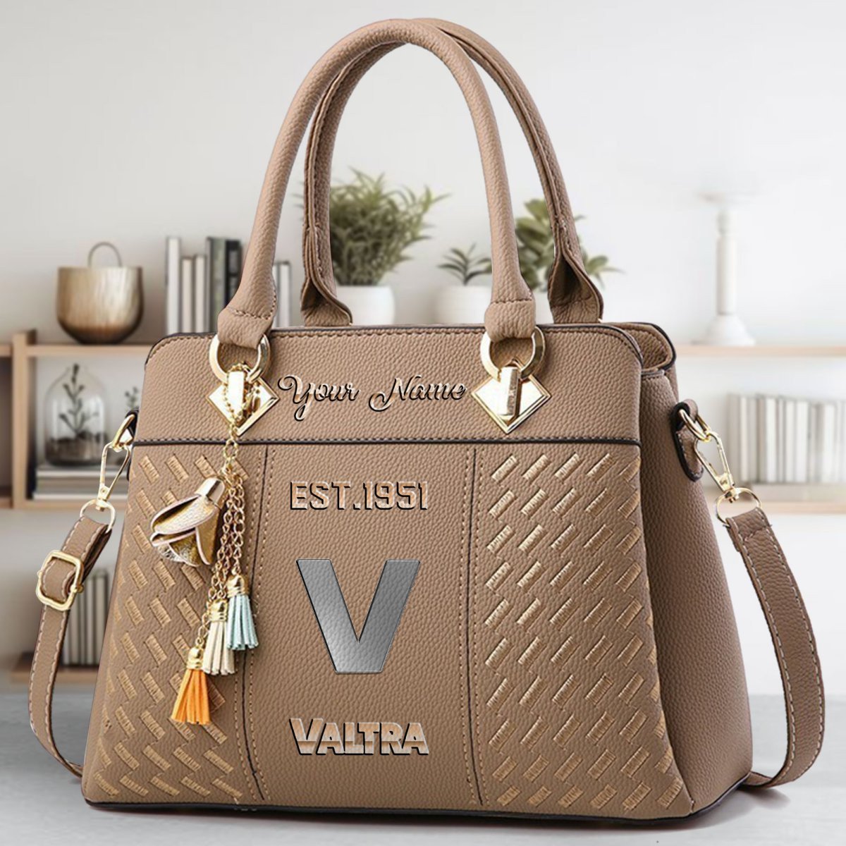 Valtra Crossbody Zip Handbag With Tassel Custom Name For Women - Image 5