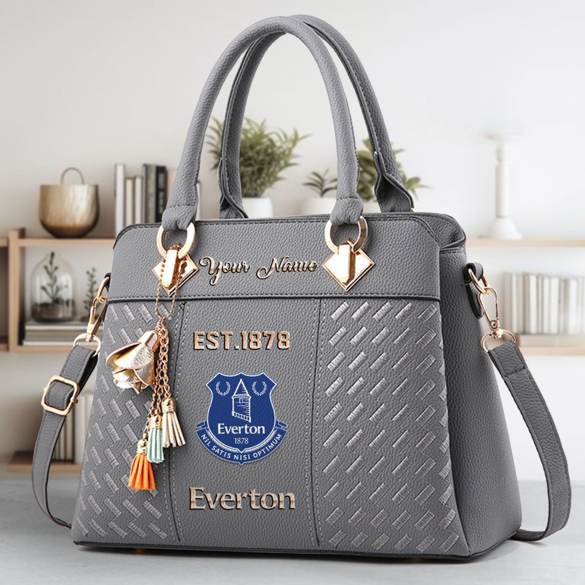 Everton Crossbody Zip Handbag With Tassel Custom Name For Women - Image 5