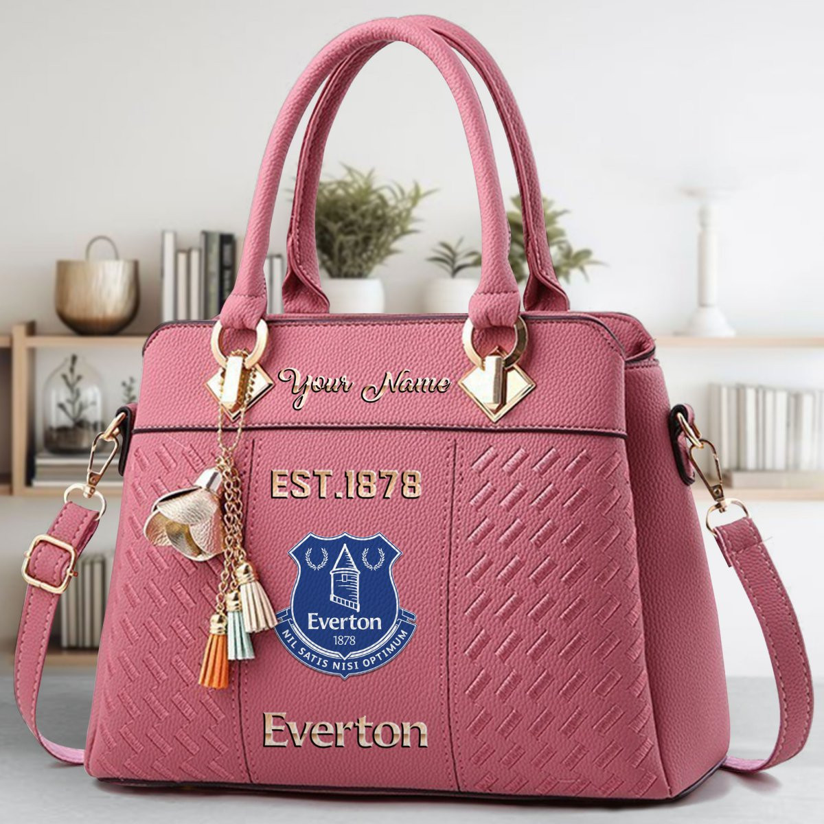 Everton Crossbody Zip Handbag With Tassel Custom Name For Women - Image 6