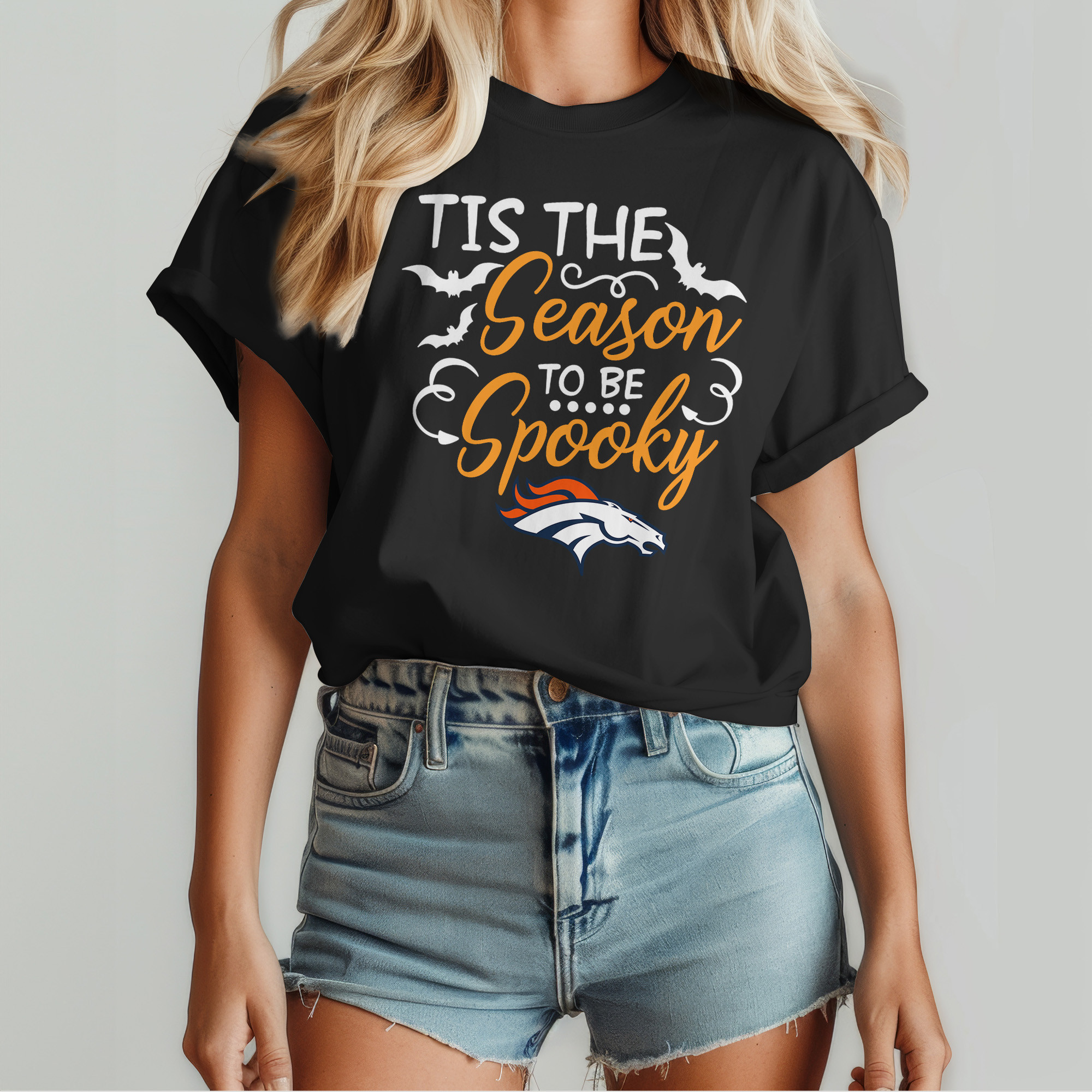 Denver Broncos Premium Spooky Season Women Shirt - Image 2