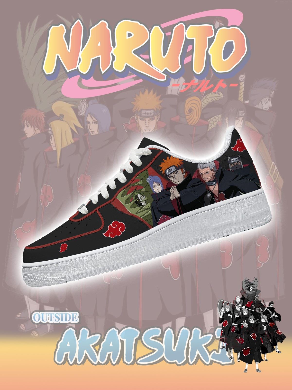Akatsuki Air Low-Top Sneakers Shoes Printed Classic For Men And Women - Image 3