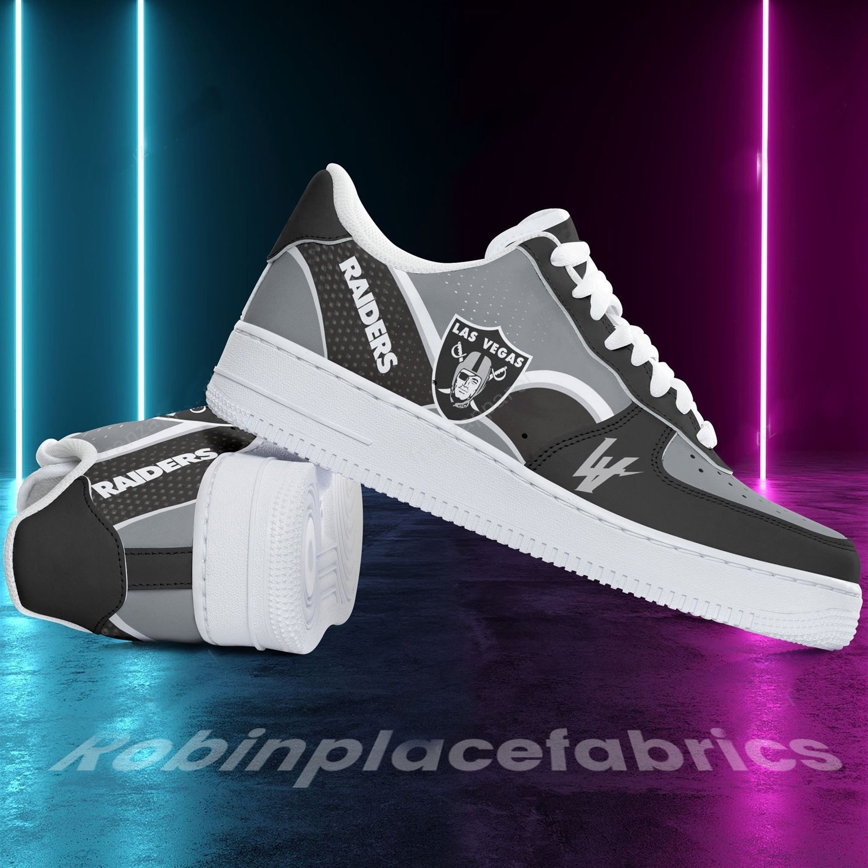 Las Vegas Raiders Air Low-Top Sneakers Shoes Printed Classic For Men And Women - Image 2