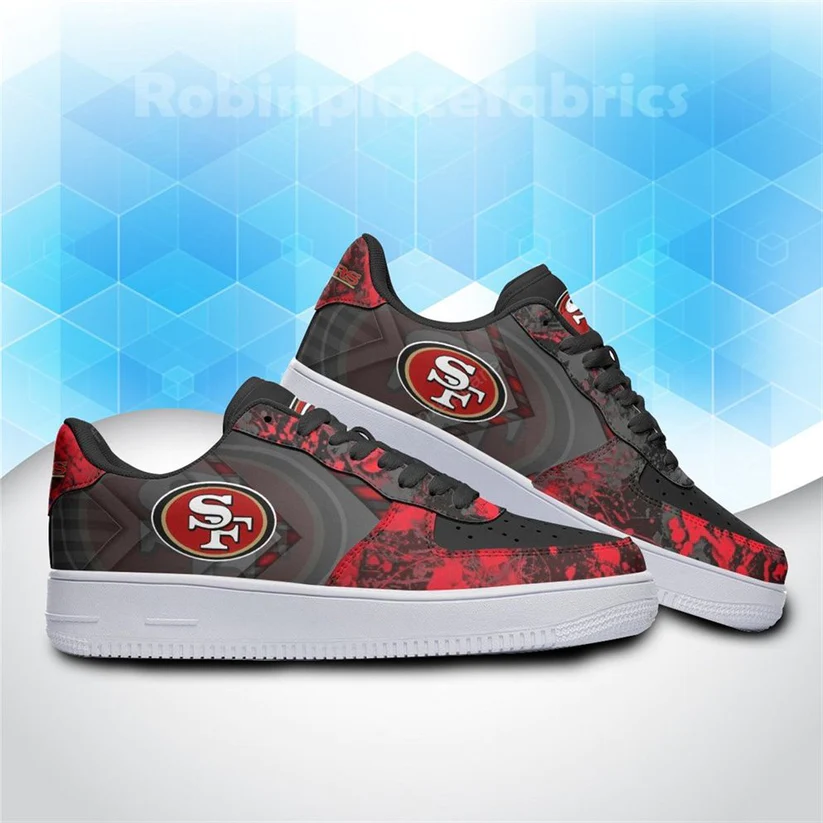 San Francisco 49ers Air Low-Top Sneakers Shoes Printed Classic For Men And Women - Image 3