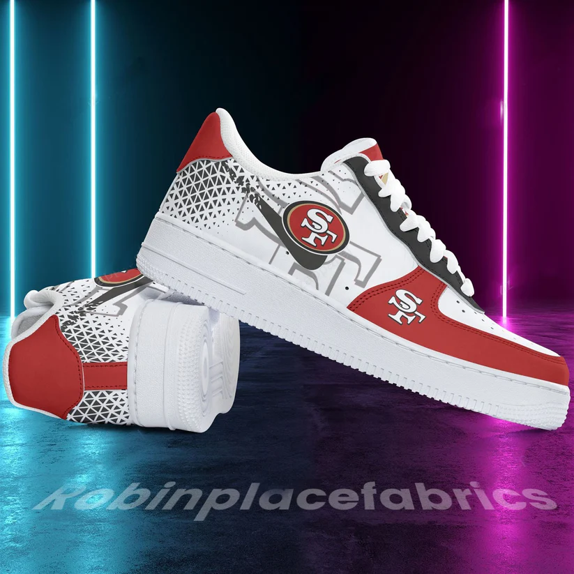 San Francisco 49ers Air Low-Top Sneakers Shoes Printed Classic For Men And Women - Image 3