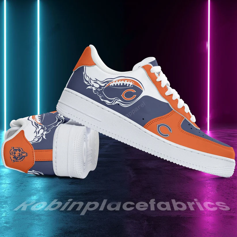 Chicago Bears Air Low-Top Sneakers Shoes Printed Classic For Men And Women - Image 3