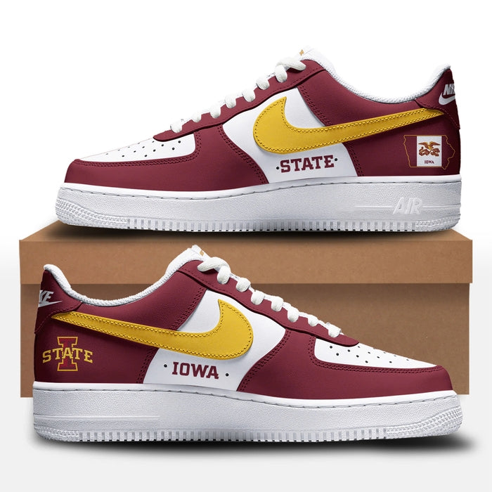 Iowa State Air Low-Top Sneakers Shoes Printed Classic For Men And Women - Image 2