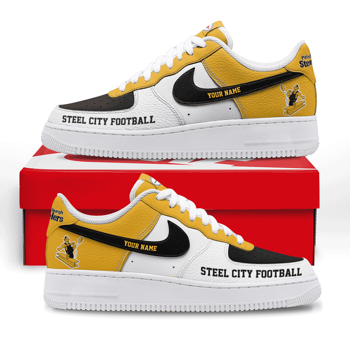 Pittsburgh Steelers Air Low-Top Sneakers Shoes Printed Classic For Men And Women - Image 2