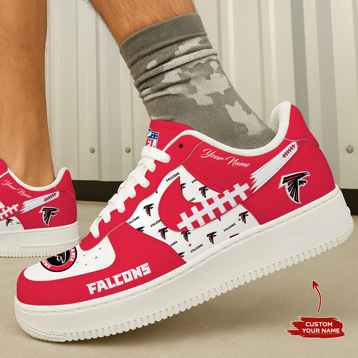 Atlanta Falcons Air Low-Top Sneakers Shoes Comfortable For Men And Women Printed Full Size - Image 2