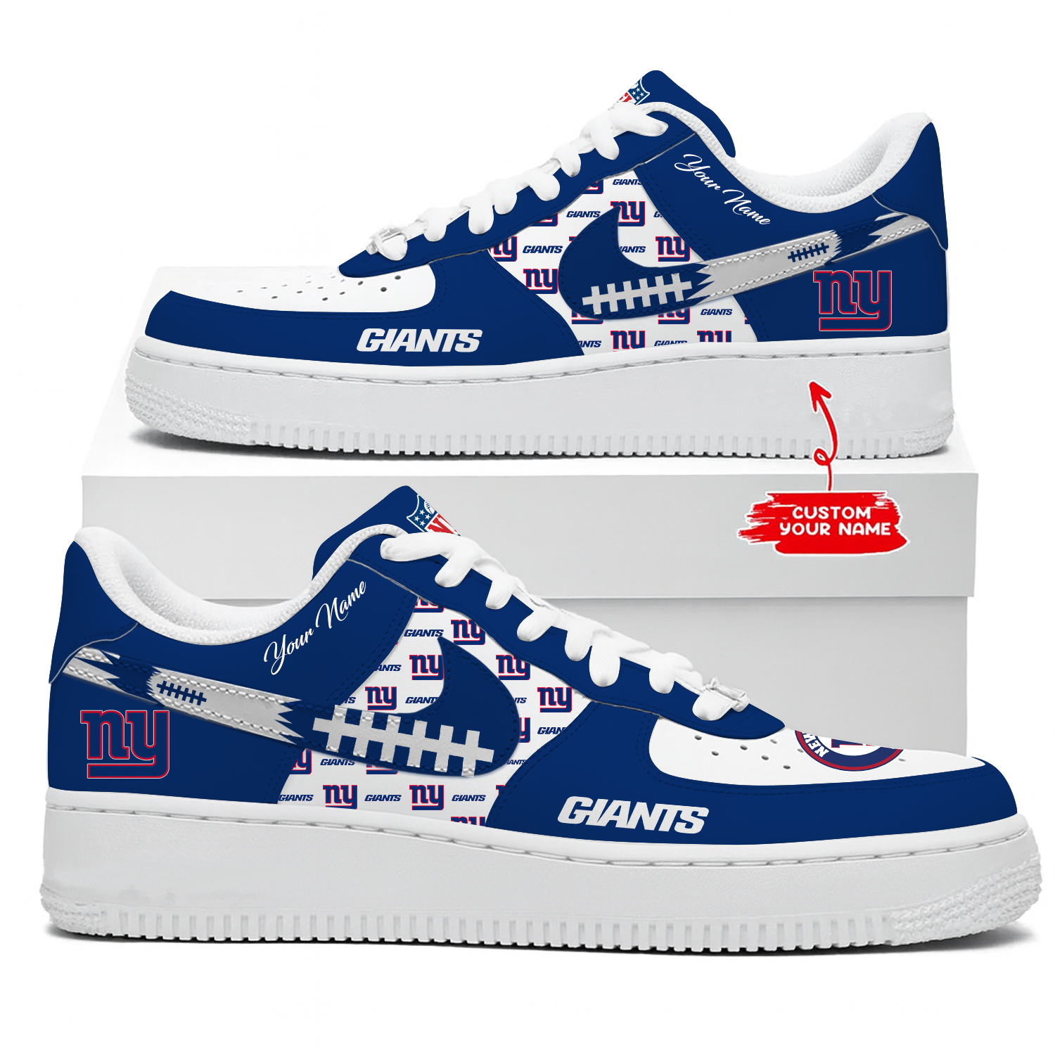 New York Giants Air Low-Top Sneakers Shoes Comfortable For Men And Women Printed Full Size - Image 2