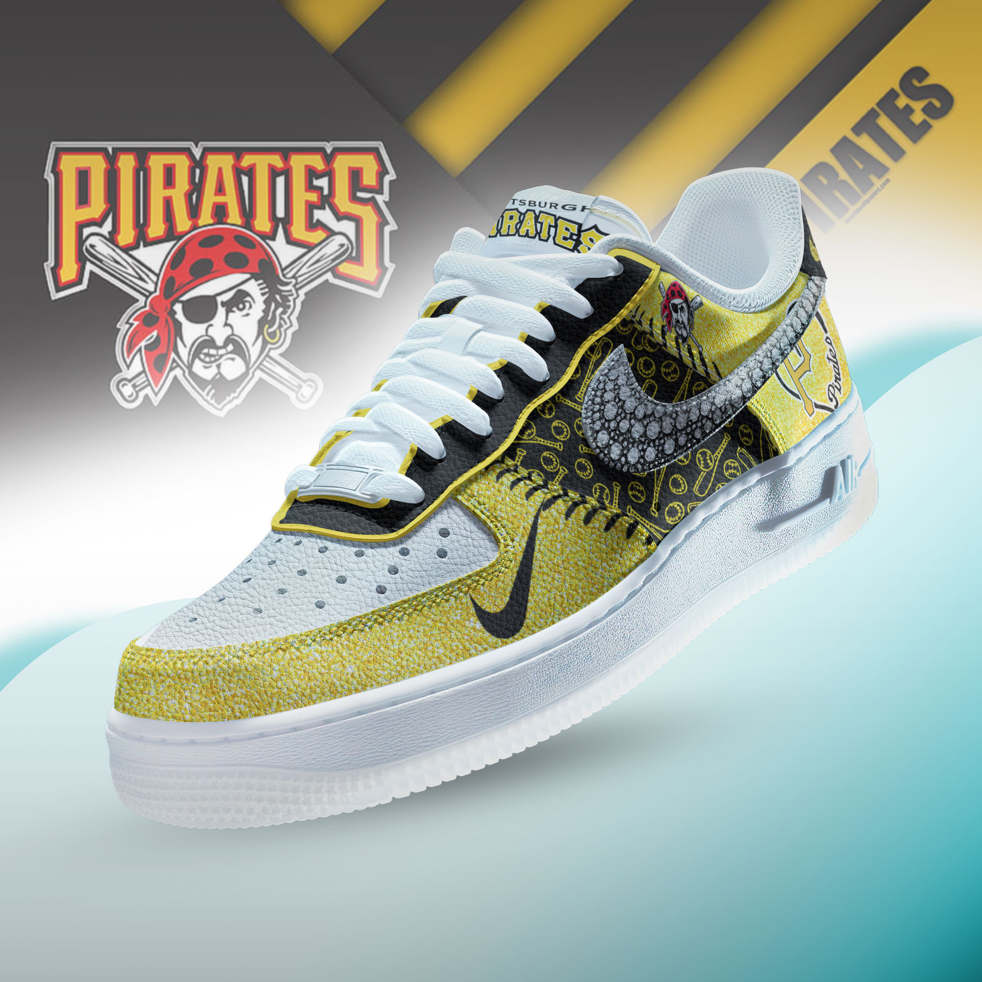 Pittsburgh Pirates Air Low-Top Sneakers Shoes Comfortable For Men And Women Printed Full Size - Image 2