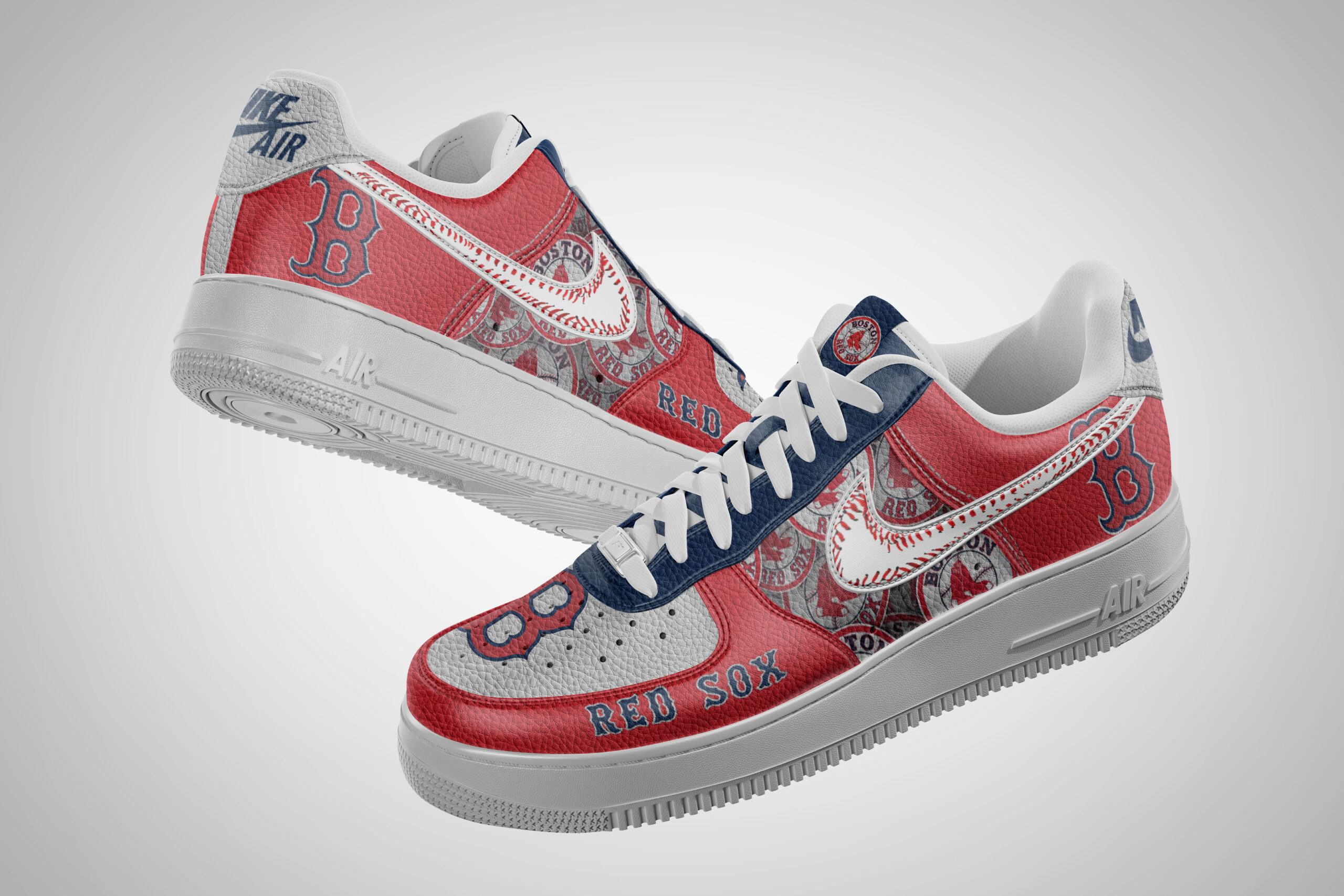 Boston Red Sox Air Low-Top Sneakers Shoes Comfortable For Men And Women Printed Full Size - Image 2