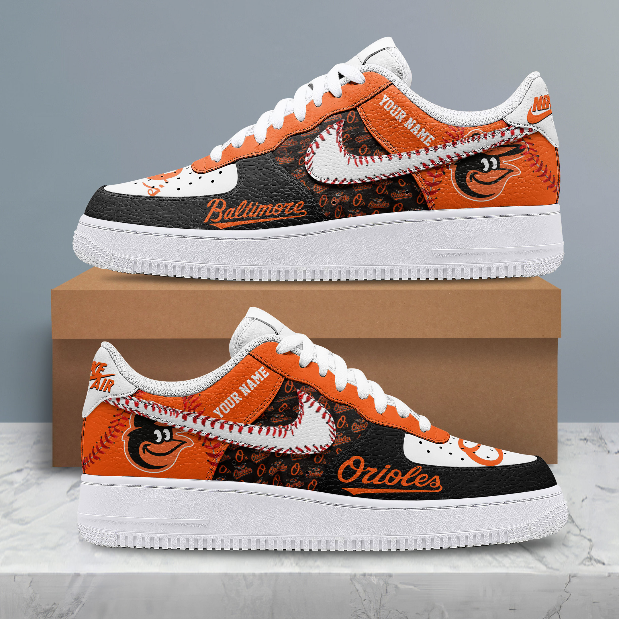 Baltimore Orioles Air Low-Top Sneakers Shoes Comfortable For Men And Women Printed Full Size - Image 3
