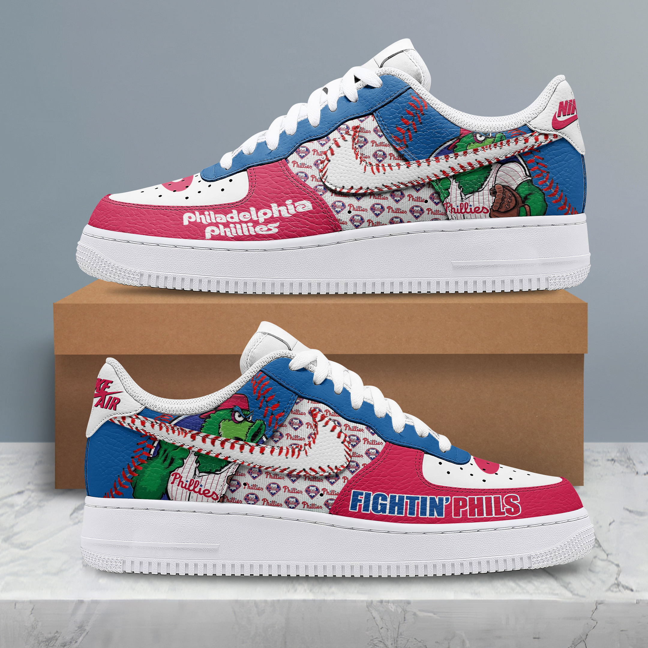 Philadelphia Phillies Air Low-Top Sneakers Shoes Comfortable For Men And Women Printed Full Size - Image 3