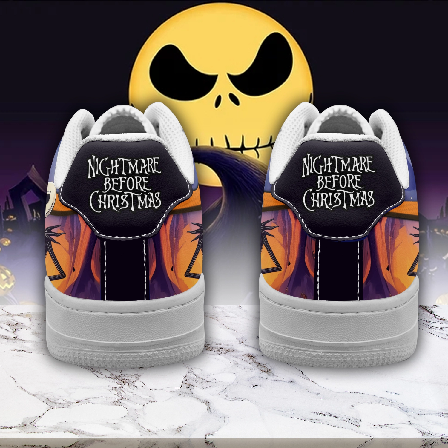 The Nightmare Before Christmas x Halloween Air Low-Top Sneakers Shoes Comfortable For Men And Women Printed Full Size - Image 3