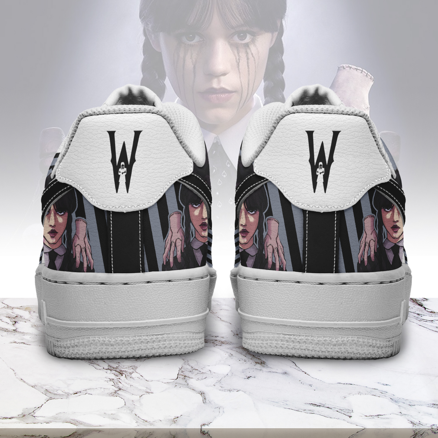 Wednesday x Halloween Air Low-Top Sneakers Shoes Comfortable For Men And Women Printed Full Size - Image 3